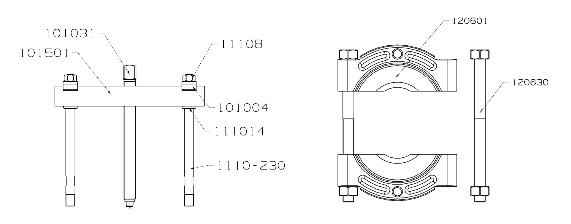 EXTRACTOR FORZA PUENTE Y GUILLOTINA SERIE 1100S-1200